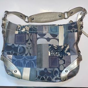Coach blue Patchwork Carly bag